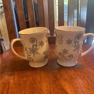 Temptations Christmas Eve & Winter Footed 16oz Mugs - Set of 2